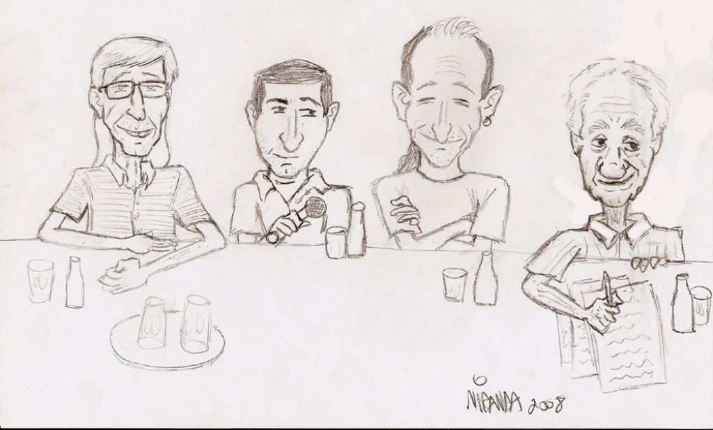 Cartoon of the "Paleo" Meeting, S&atilde;o Paulo - Thomas, Willian, Max and Setembrino (2007)