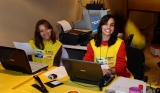 Mariela and Carol in the VI SBPV organization, Ribeir&atilde;o Preto (2008)